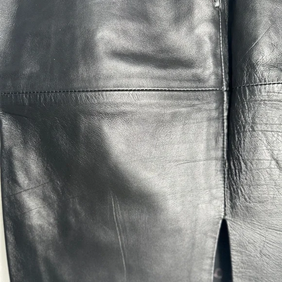 Chic Black genuine Leather Pencil Skirt size M/L Great condition - Picture 3 of 9